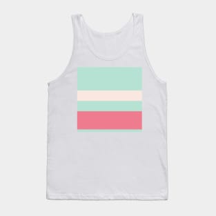 An elegant joint of Pale Chestnut, Powder Blue, Misty Rose and Carnation stripes. Tank Top